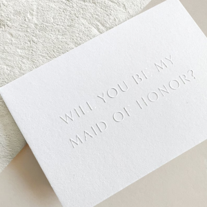 Maid of Honor Proposal Card